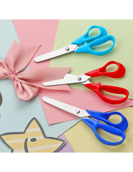 Tijeras para Niños Asdirne 5" Punta Romo Seguridad Paquete 3