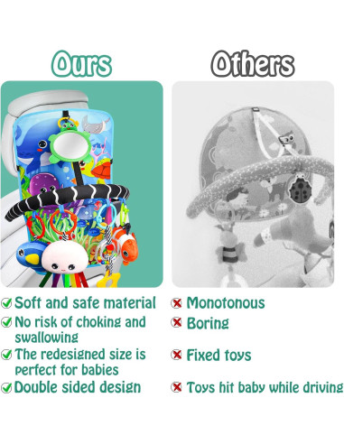 Juguetes para Silla de Auto Bebé Innofans Animales Marinos