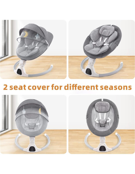 Columpio para Bebés GYARING 008 Portátil con Música y Control Remoto