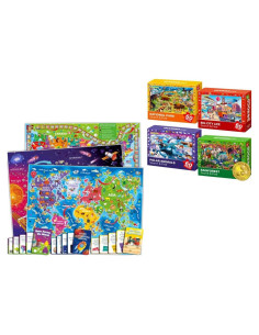 Juegos de Mesa Educativos QUOKKA + 4 Rompecabezas 60 Piezas