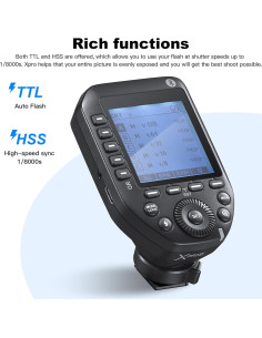 Disparador de Flash Godox XProII-C + 2 Receptores X1R-C para Canon 2