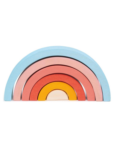 Túnel del Atardecer Mentari - Juguete de Madera 6 Piezas 22x11cm