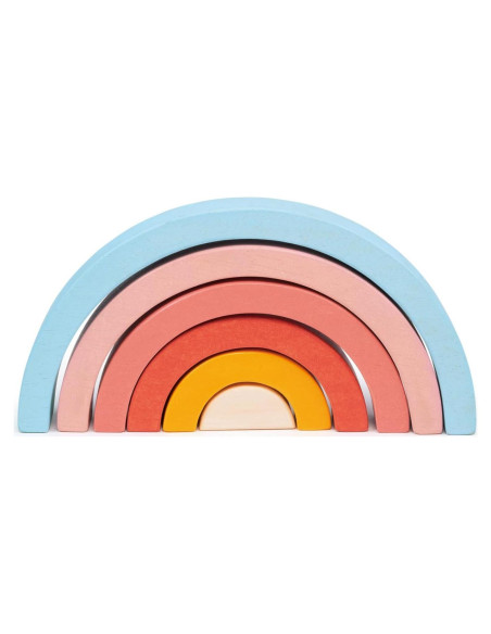 Túnel del Atardecer Mentari - Juguete de Madera 6 Piezas 22x11cm