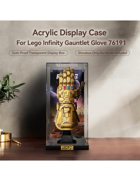 Caja de Exhibición Acrílica NAOCARD para Lego 76191 Guante