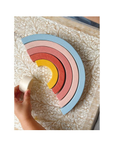 Túnel del Atardecer Mentari - Juguete de Madera 6 Piezas 22x11cm 2