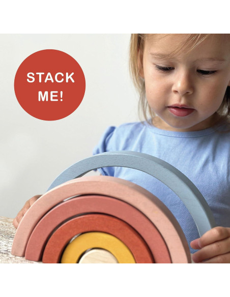 Túnel del Atardecer Mentari - Juguete de Madera 6 Piezas 22x11cm