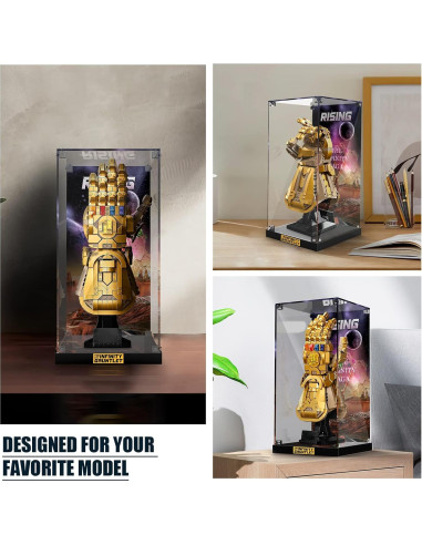 Caja de Exhibición Acrílica NAOCARD para Lego 76191 Guante