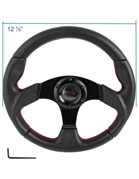 Volante de Carreras Spec-D Tuning 320mm Cuero Negro JDM