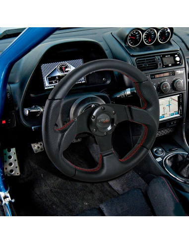 Volante de Carreras Spec-D Tuning 320mm Cuero Negro JDM
