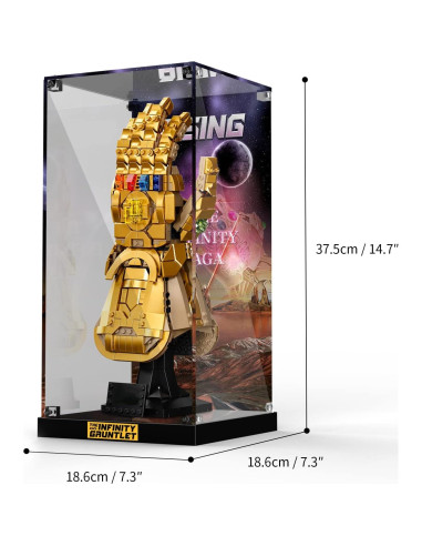 Caja de Exhibición Acrílica NAOCARD para Lego 76191 Guante