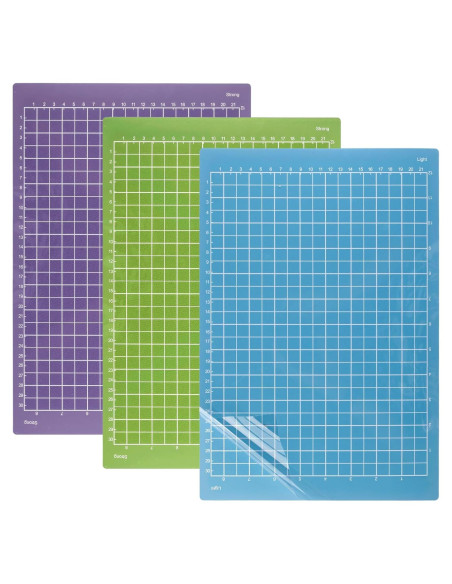 3 Alfombrillas de Corte PEUTIER para Cricut Joy Xtra - Grip Ligero, Estándar y Fuerte
