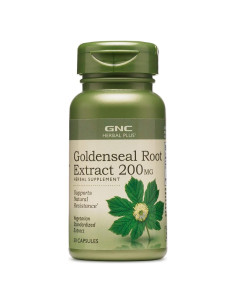 Suplemento Herbal GNC Goldenseal 200mg Vegetariano 50 Porciones