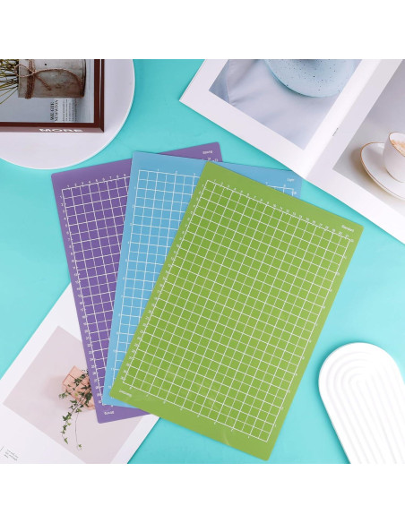 3 Alfombrillas de Corte PEUTIER para Cricut Joy Xtra - Grip Ligero, Estándar y Fuerte