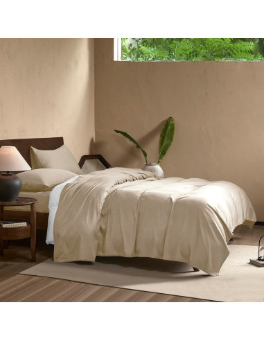 Conjunto de Sábanas Queen EVERLY 400 Hilos Viscosa Bambú Champagne