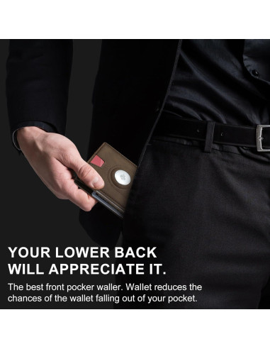 Billetera Slim para Hombres Furid con Soporte para AirTag