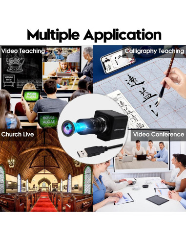 Cámara USB 1080P IFWATER 260fps Lente Zoom 2.8-12mm