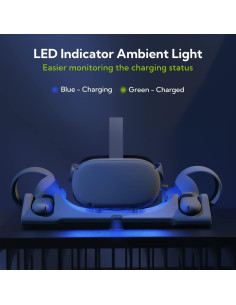 Base de Carga ZYBER para Meta Quest 2, Soporte VR, Blanco 2