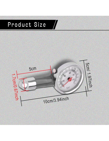 Manómetro de presión de neumáticos CHRYMUM 0-6.89 bar portátil