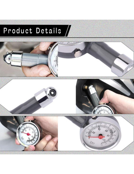 Manómetro de presión de neumáticos CHRYMUM 0-6.89 bar portátil