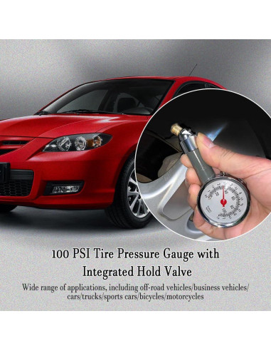 Manómetro de presión de neumáticos CHRYMUM 0-6.89 bar portátil