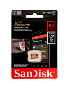 Paquete de 5 Tarjetas MicroSDXC SanDisk 64GB Extreme V30 A2 2