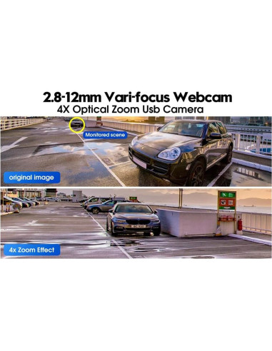Cámara USB 1080P IFWATER 260fps Lente Zoom 2.8-12mm