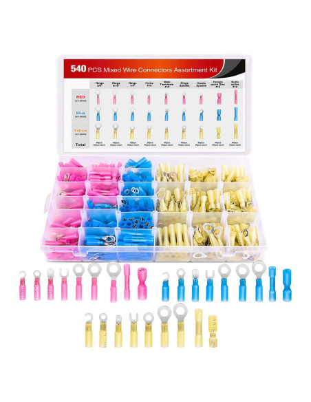 Kit 540 Conectores de Cable Termoretráctiles Nilight