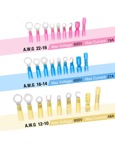 Kit 540 Conectores de Cable Termoretráctiles Nilight
