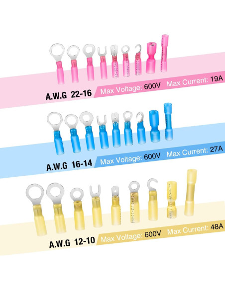 Kit 540 Conectores de Cable Termoretráctiles Nilight