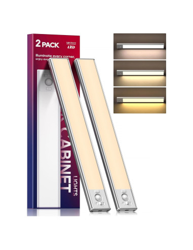 Paquete de 2 Luces Bajo Gabinete DiDiSky LED Recargables
