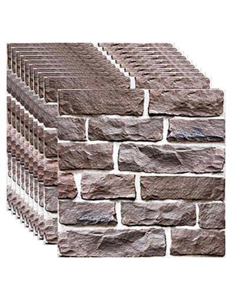 Paneles de Pared 3D Autoadhesivos Veczom - Ladrillo Piedra 10 Unidades