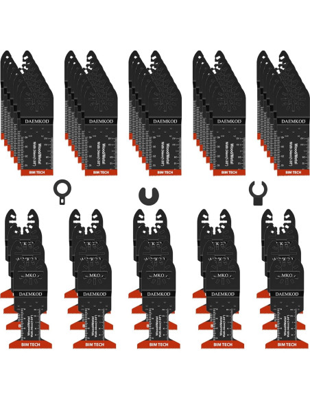 55 Cuchillas de Sierra Bi-Metal DAEMKOD 34MM y 44MM