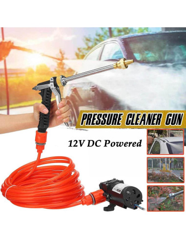 Lavadora a Presión Portátil CR TSTALS 12V 130 PSI Doble Bomba