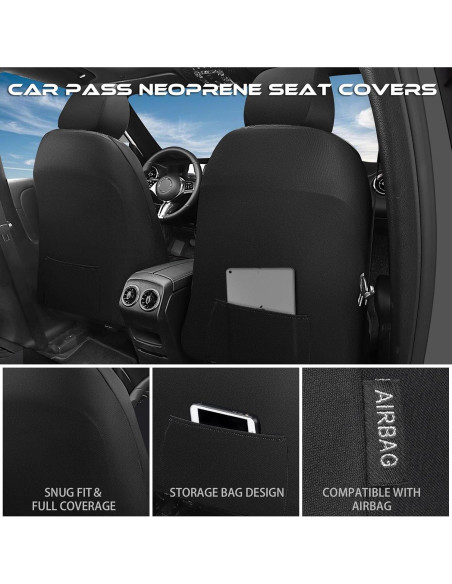 Fundas de Asiento de Coche CAR PASS Neopreno Impermeables