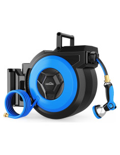 Carrete de Manguera de Jardín Retráctil Himimi 5/8" x 27.43m