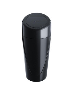 Mini Basurero de Coche WisBtyCo con Tapa - Negro, Compacto y a Prueba de Fugas