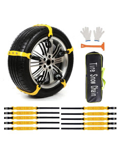 Cadenas de Nieve Antideslizantes Wimdoyily 10 Pcs para Autos