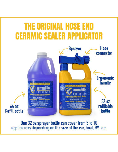 Sellador Cerámico Armadillo Pro Shield 32 oz Spray Hidrofóbico
