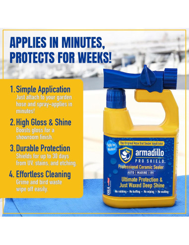 Sellador Cerámico Armadillo Pro Shield 32 oz Spray Hidrofóbico