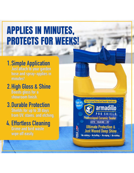Sellador Cerámico Armadillo Pro Shield 32 oz Spray Hidrofóbico