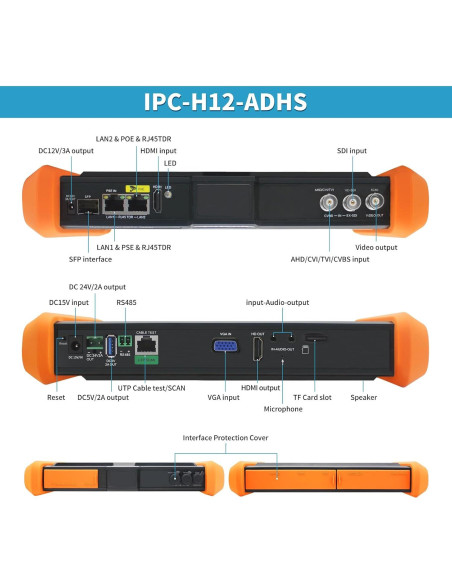 Probador de CCTV Rsrteng IPC-H12-ADHS 8K 32MP POE 90W