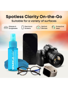 Kit de Limpieza de Gafas OPTIPAK - 2 Sprays 30ml + 2 Paños Microfibra 2