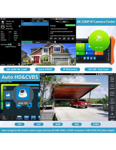 Probador de CCTV Rsrteng IPC-H12-ADHS 8K 32MP POE 90W