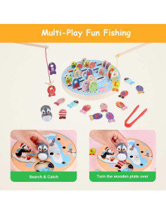 Juguete Magnético de Pesca WODI de Madera Educativo 3+ 2