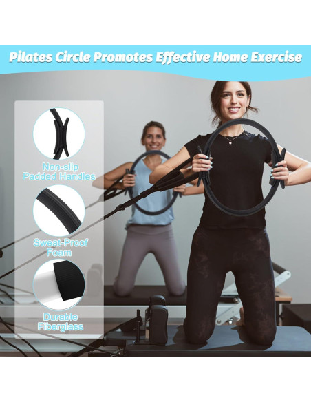 Set de Pilates de 15 Piezas Genérico - Anillo 35.56 cm y Pelota 22.86 cm Set de Pilates de 15 Piezas Genérico - Anillo 35.56 cm y Pelota 22.86 cm