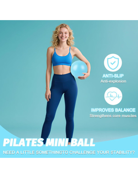 Set de Pilates de 15 Piezas Genérico - Anillo 35.56 cm y Pelota 22.86 cm Set de Pilates de 15 Piezas Genérico - Anillo 35.56 cm y Pelota 22.86 cm