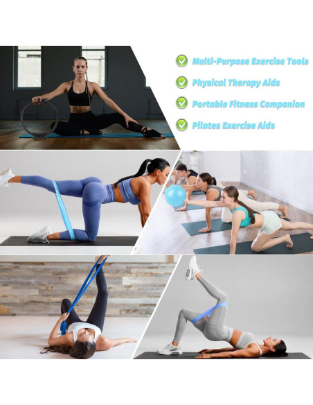 Set de Pilates de 15 Piezas Genérico - Anillo 35.56 cm y Pelota 22.86 cm Set de Pilates de 15 Piezas Genérico - Anillo 35.56 cm y Pelota 22.86 cm