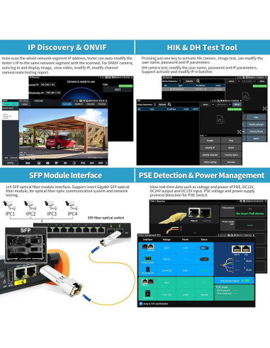 Probador de CCTV Rsrteng IPC-H12-ADHS 8K 32MP POE 90W