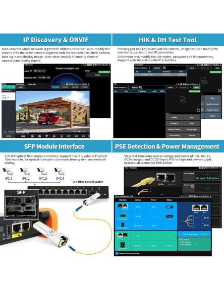 Probador de CCTV Rsrteng IPC-H12-ADHS 8K 32MP POE 90W