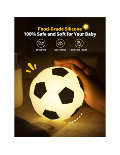 Luz Nocturna de Fútbol TechCharm LED Recargable Silicona 13cm 2